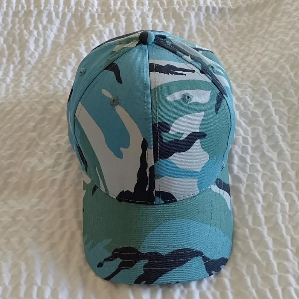 Blue Camouflage Hat. Sun Hat. Cap